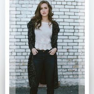 Astr Opal Marled Cardigan in Black Taupe XS $50 OBO